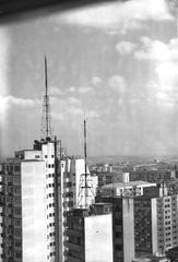 Partial view of Consolação neighborhood in São Paulo, Brazil, black and white photo