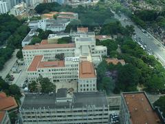 Aerial view of the Medicine School of University of Sao Paulo with Cancer Institute beside