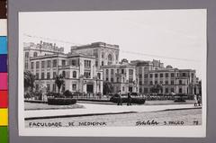 Historic photograph of the Faculdade de Medicina in São Paulo from the collection of Werner Haberkorn