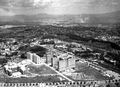 Aerial view of São Paulo city with dense buildings and highways