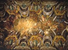 Roof of the Sansevero Chapel in Naples with intricate architectural details