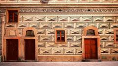 Historic building in Prague with ornate architectural details