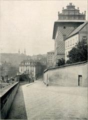 Schwarzenberg Palace in Hradčany, Prague, historic building from the Kingdom of Bohemia guidebook