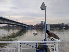 Belgrade cityscape with river and historic buildings