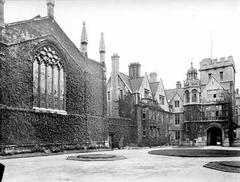 New Quad at Brasenose College, Oxford, photographed in 1909 showing the Commonwealth period chapel