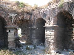 Interior upper room inside a tower of the Theodosian Walls in Constantinople