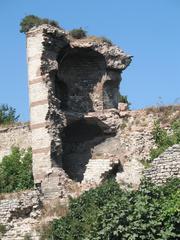 Upper and lower rooms inside a tower of the Theodosian Walls in Constantinople