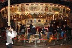 Vintage velocipede carousel from Musée des Arts Forains in Paris