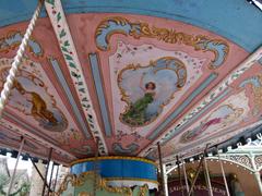 Vintage carousel at the Musée des Arts Forains in Bercy, Paris