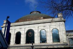 Dome of Quincy Market in Boston, Massachusetts under a clear blue sky