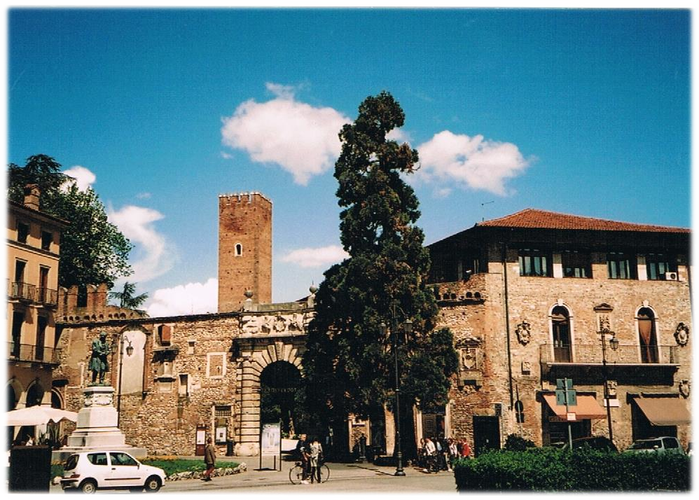 Piazza Matteotti with Teatro Olimpico in Vicenza, Italy