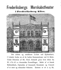 Frederiksberg Morskabsteater historic theater building in Copenhagen in 1873