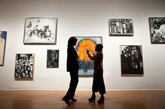 First Lady Michelle Obama talks with Director Thelma Golden at Studio Museum in Harlem during 2011 tour