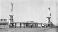 Exterior view of Campo Juventus stadium in Turin during the 1920s-1930s