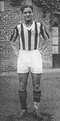 Renato Cesarini in Juventus uniform outside Corso Marsiglia stadium Turin 1930s