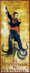 Historical poster of Juan Manuel de Rosas, a prominent Argentine political figure