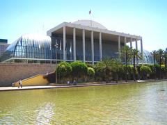 Front view of the Opera House Palau de la Música in Valencia Spain