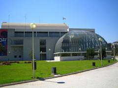 Side view of Palau de la Música opera house in Valencia Spain