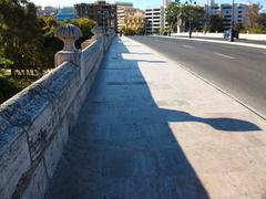 Pont del Real bridge in València, Spain over the river Turia