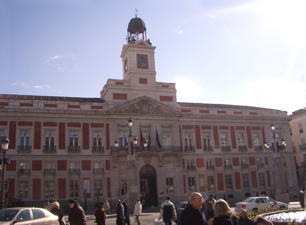 Casa de Correos building at Puerta del Sol in Madrid Spain