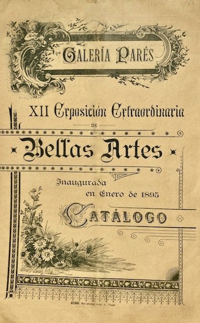 Cover of the 1895 Galeria Pares exhibition catalogue in Barcelona