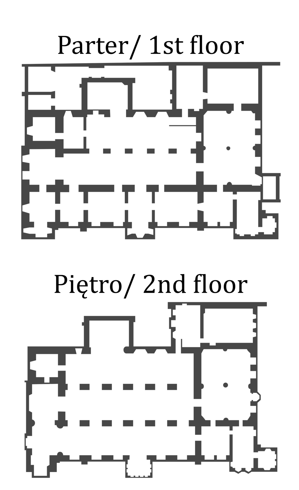 Detailed plan of Old Town Hall in Wroclaw