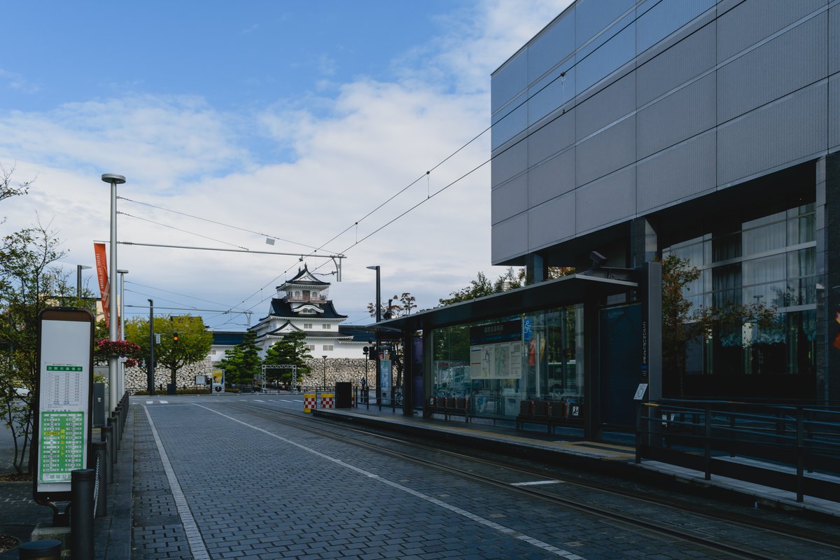 International conference hall stop in front of ANA Crowne Plaza Hotel Toyama