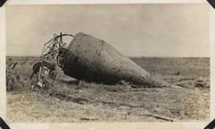 Gas buoy stranded on land after 1915 Galveston Hurricane