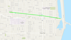 Map showing tornado tracks by day at various random locations in January 6