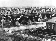 27th Infantry 2d Division soldiers in encampment Texas City Texas