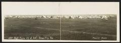 Regiment camp of the 22nd Infantry in Texas City, Texas with tents and soldiers during early 20th century