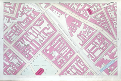 1855 detailed map sheet 077 from The New Survey of the Borough of Birmingham showing mid-19th century streets and landmarks in Birmingham, England