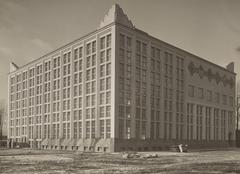 Historic building of the Higher School of Commerce Library in Warsaw in 1930