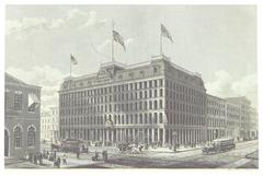 Historic Public Ledger Building in Philadelphia in 1876