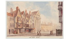 Watercolour painting of Bristol Theatre Royal in 1876