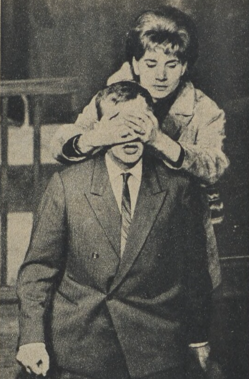 Josef Chvalina as Director Gross in the first staging of V. Havel's Vyrozumění, 1965
