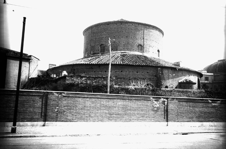Exterior view of Santo Stefano Rotondo church in Rome