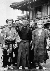 Danshirō Ichikawa III, Utashito Nakashima and Ennosuke Ichikawa II at Kyoto Minami-za theatre