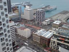 Britomart Precinct in Auckland CBD with Britomart Transport Centre and surrounding city buildings