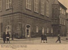 Poštovní muzeum in Karolinum building exterior 1928 historical view
