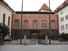 Facade of the aula of Charles University in Prague