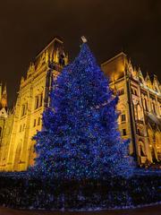 Christmas tree at Kossuth Lajos Square in Budapest