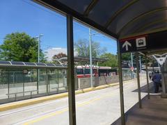 Bus and streetcar platforms at Broadview TTC Station