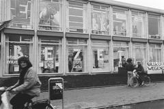 Occupied wing of the Stedelijk Museum Amsterdam during artist protest on December 9, 1983