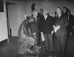 Belgian Ambassador Graeffe visiting Meunier mining works on March 16, 1951