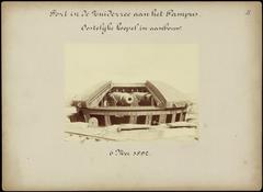 Construction of eastern gun turret at Pampus Fort in the Zuiderzee, part of the Defence Line of Amsterdam, May 6, 1892
