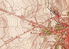 Extract of an old Etat-Major military map from 1882 showing detailed topography