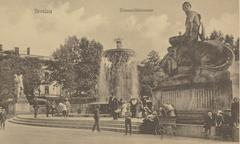 Fountain Allegory of Struggle and Victory historic postcard from Album von Breslau 1910-1916