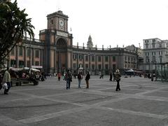 Piazza Dante square in Naples with lively street scene and historic buildings