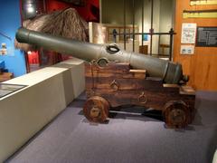 Bronze cannon L'Orateur from 1763 displayed at HistoryMiami museum
